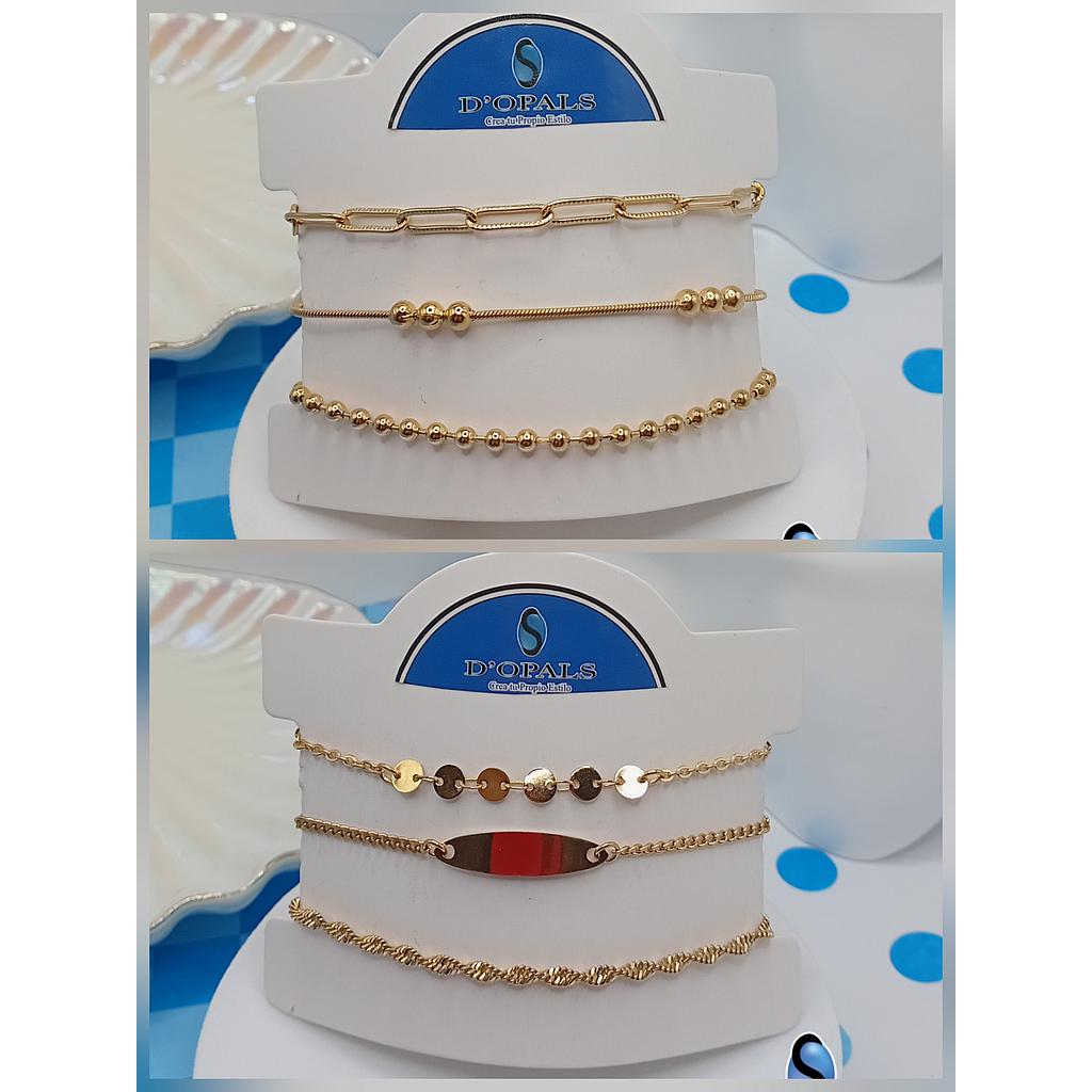 PULSERAS TERMINADAS DE ACERO INOXIDABLE