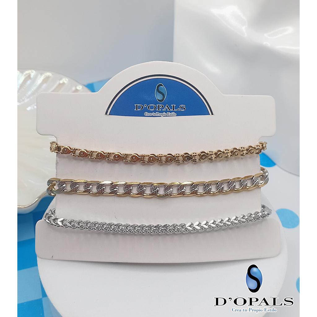 PULSERAS TERMINADAS PARA CABALLERO DE ACERO INOXIDABLE