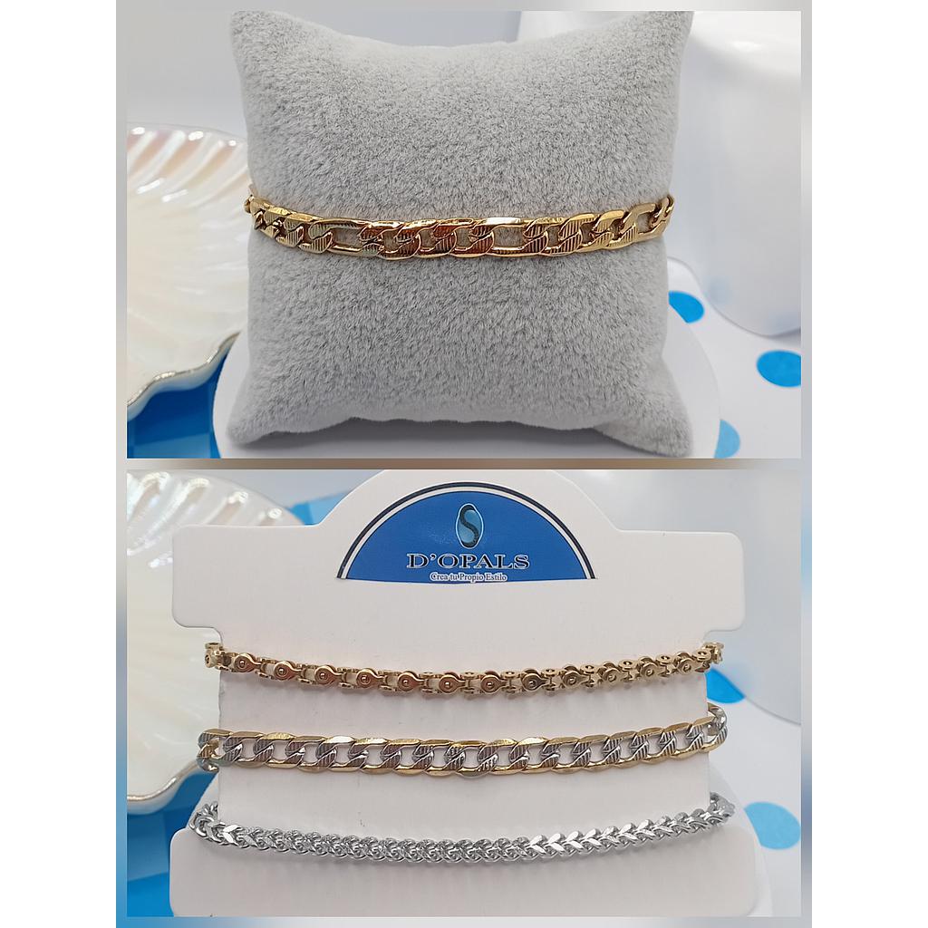 PULSERAS TERMINADAS PARA CABALLERO DE ACERO INOXIDABLE