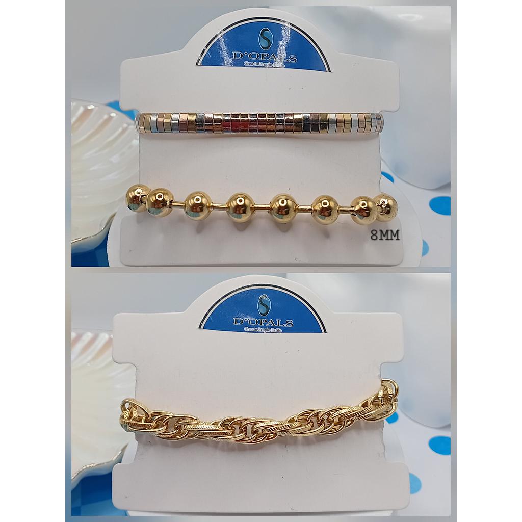 PULSERAS TERMINADAS DE ACERO INOXIDABLE