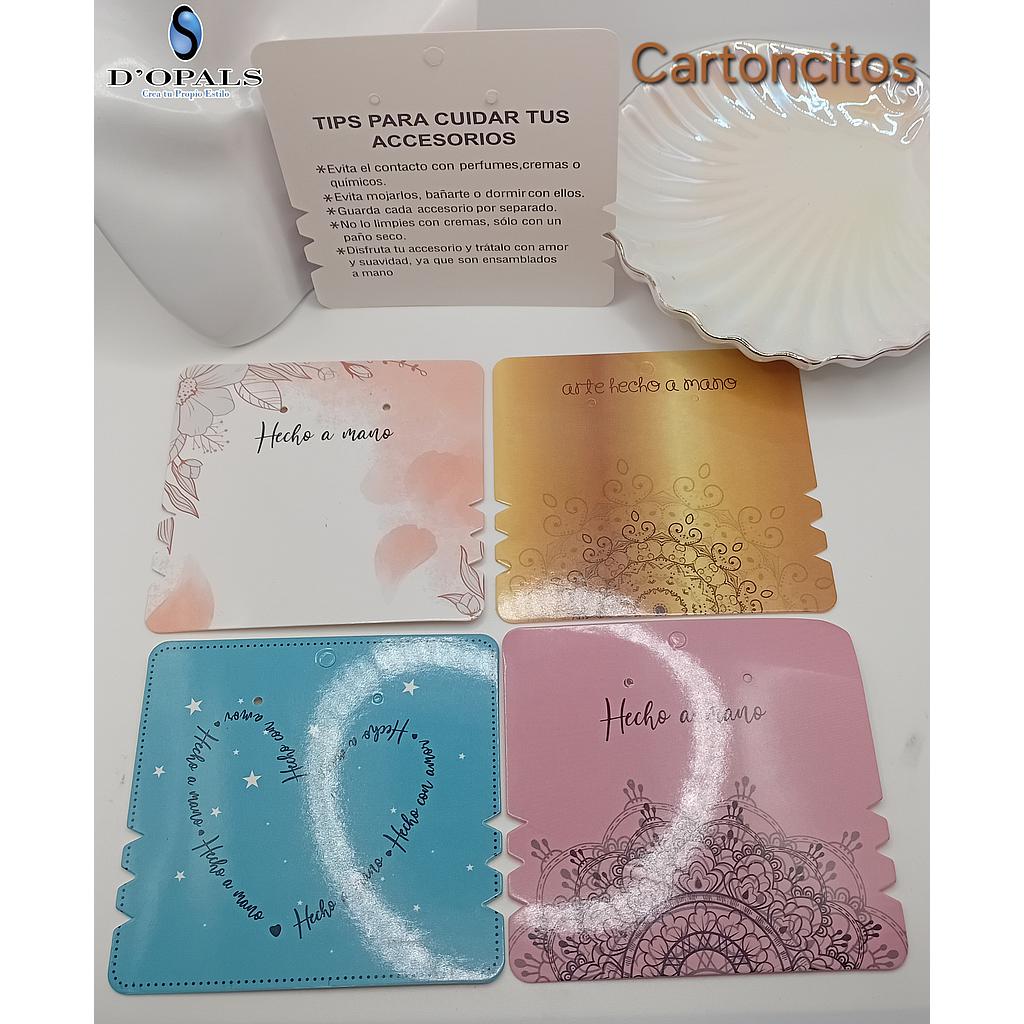 PAQUETE CARTON EXHIBIDOR CON TIPS PARA CUIDAR TUS ACCESORIOS 100PCS