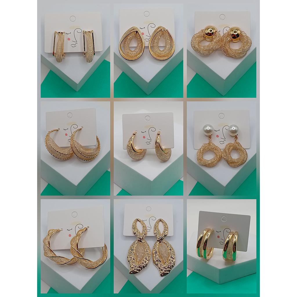 ARETES TERMINADOS CON CORDON MANGUERA