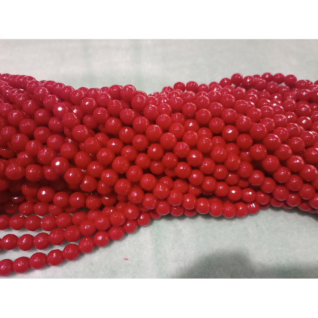 PIEDRA AGATA FACETADA ROJA 12MM