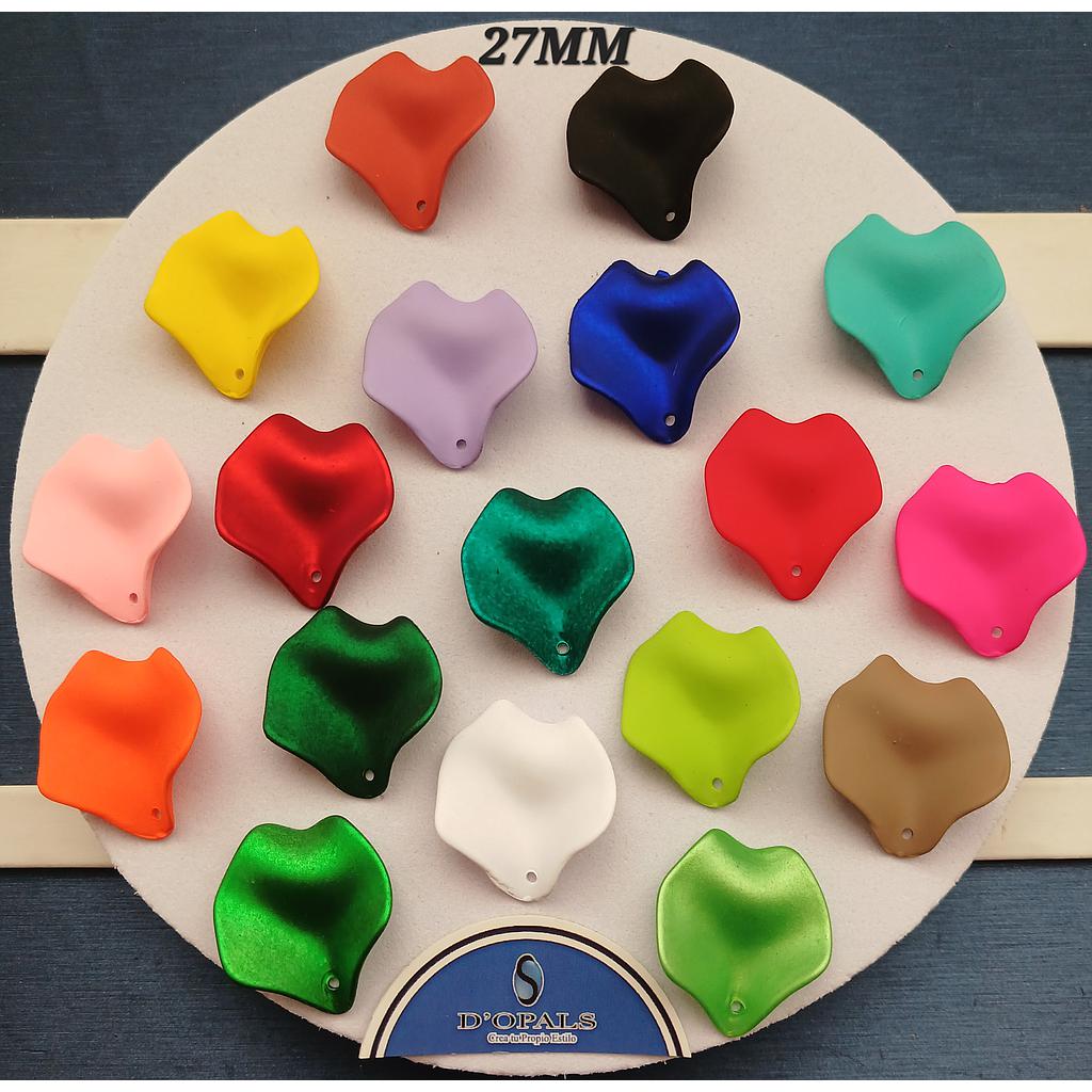 PETALOS ACRILICOS DE COLORES 27MM 100PCS