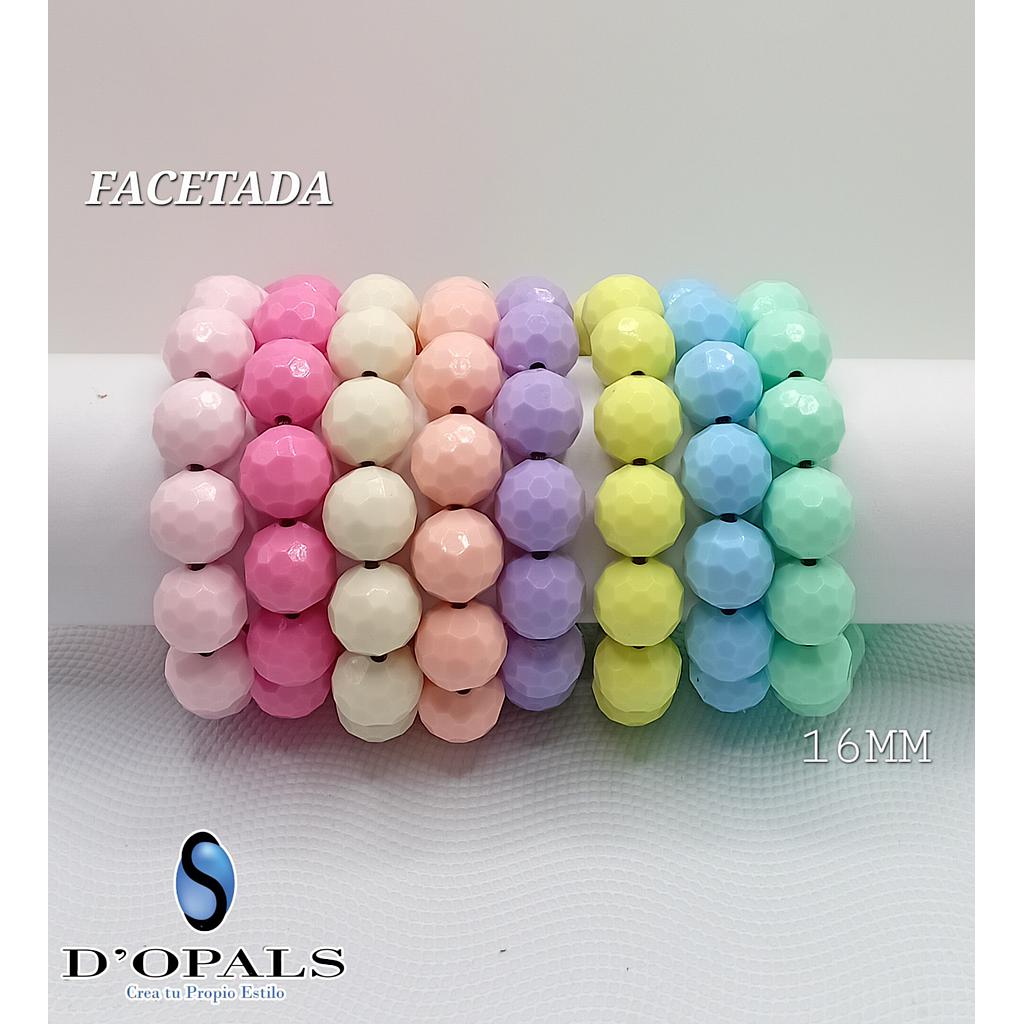 BOLAS CHICLE FACETADA 16MM 20PCS